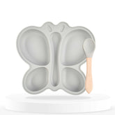 Baby Feeding Essential Baby Dinner Set Infant Training Eating Utensils-Grey